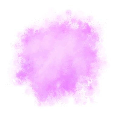 Beyaz kağıdın arka planında pembe suluboya boya lekesi. Vektör çizimi. Soyut desenli sıçrama. Kova boyası. İnce, yumuşak ve pastel renk. EPS 8.