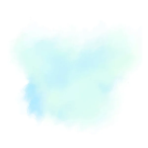 Modrá Akvarel Pozadí Bílou Skvrnou Malování Papír Pastelový Jemný Jemný — Stockový vektor