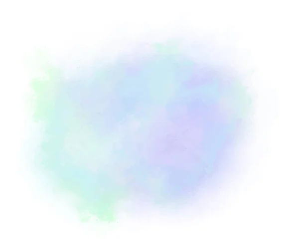 Colorato Acquerello Macchia Sullo Sfondo Carta Bianca Spruzzi Blu Viola — Vettoriale Stock