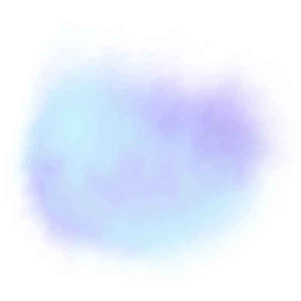Mancha Color Acuarela Sobre Fondo Papel Blanco Salpicadura Azul Púrpura — Vector de stock