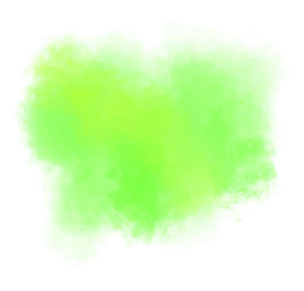 Colorazione Acquerello Verde Giallo Illustrazione Vettoriale Schizzi Vernice Astratta Design — Vettoriale Stock