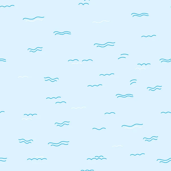 Handgezeichnete Doodle Wellen Nahtlose Abstrakte Geometrische Muster Vektorabstraktes Wellen Oder — Stockvektor