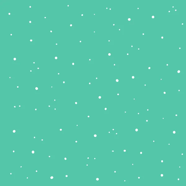 Αφηρημένο Μοτίβο Την Πτώση Λευκό Χιόνι Ένα Πράσινο Φόντο Εικονογράφηση — Διανυσματικό Αρχείο
