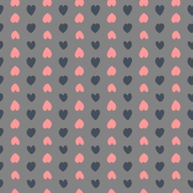 Vektör desensiz, siyah ve kırmızı kalpler sıraya dizilmiş ve birbirlerine bağlı. Duvar kağıdı, şablon dolguları, web sayfası, arkaplan, yüzey dokusu, davetiye kartı, kumaş için kullanılabilir.