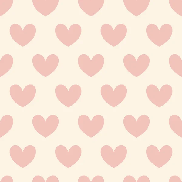 파스텔 하트의 소름끼치는 패턴이 정기적으로 배열되었습니다 사랑의 요소에 그림은 아름다운 — 스톡 벡터