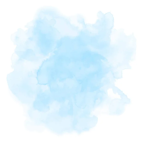 Blå Akvarell Bakgrund Abstrakt Vektor Färg Stänk Isolerad Vit Bakgrund — Stock vektor