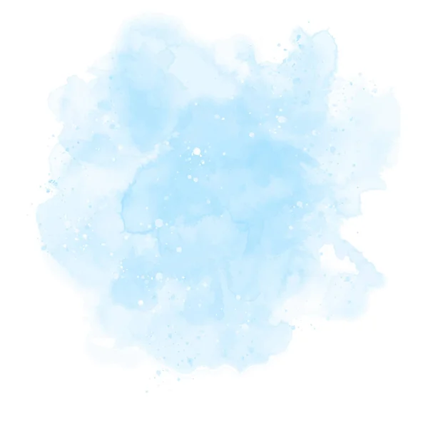Blauer Aquarell Hintergrund Abstrakte Vektor Farbspritzer Isoliert Auf Weißem Hintergrund — Stockvektor