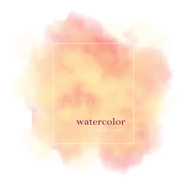 Rot Gelber Aquarell Hintergrund Abstrakte Aquarellflamme Vektorfarbener Farbtupfer Auf Weißem — Stockvektor