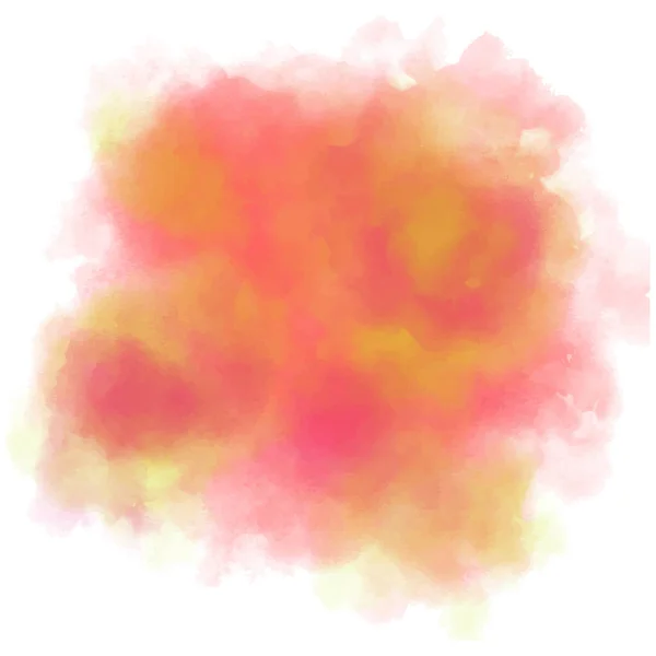 Fond Aquarelle Rose Rouge Jaune Peinture Vectorielle Abstraite Isolée Sur — Image vectorielle