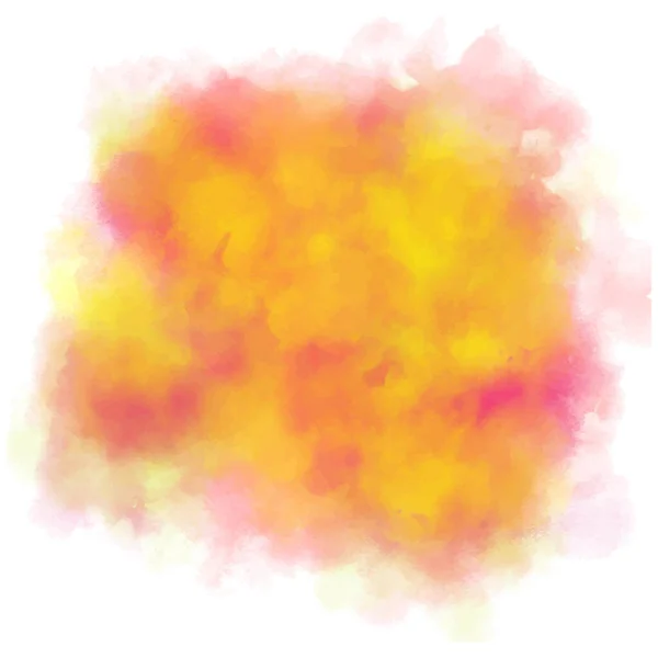 Růžová Červená Žlutá Akvarel Pozadí Abstraktní Vektorový Nátěr Izolovaný Bílém — Stockový vektor