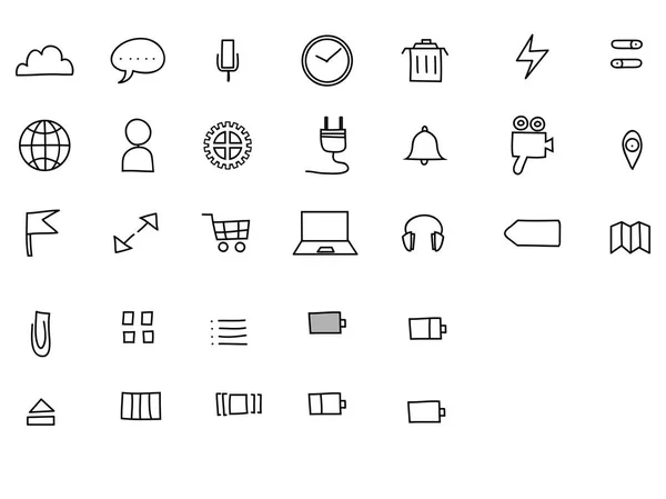Çizilmiş pc Icon set