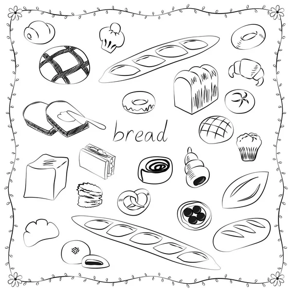 World Bread Icon Set — Stock Vector