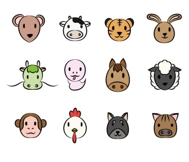 Yılı temsil eden hayvanlar on iki tür.