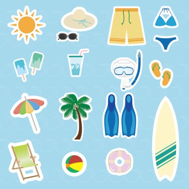 Plaj madde Icon set