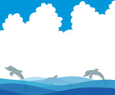 Atlamak için bir yunus çizimi