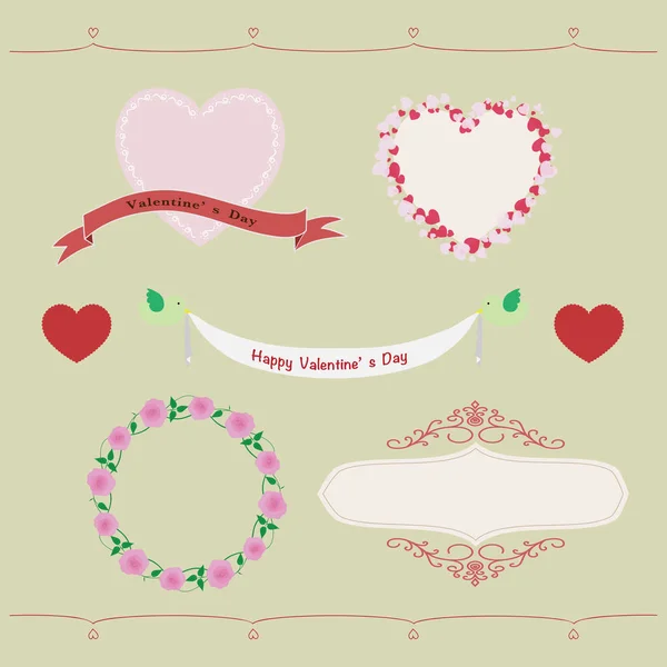 Etiqueta Del Día San Valentín — Archivo Imágenes Vectoriales