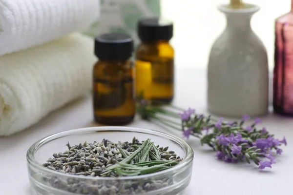 Aromatherapy Oil Lavender — Stock Photo, Image