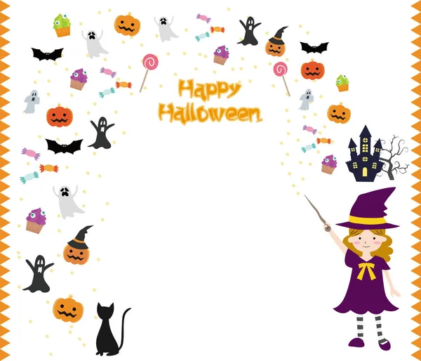Ilustración Halloween Con Espacio Copia — Vector de stock