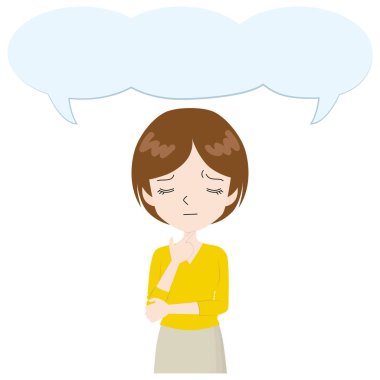 kadın sorunlu bir ifade ile.