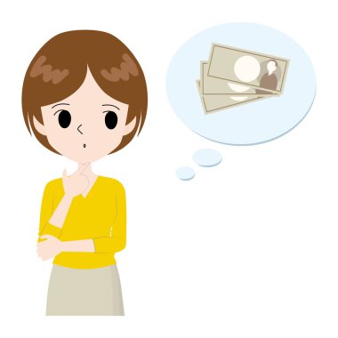 kadın para düşünme.