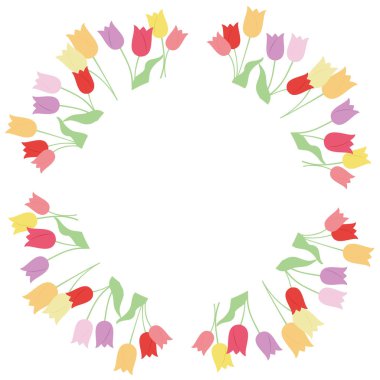 Lale çerçeve çizimi.