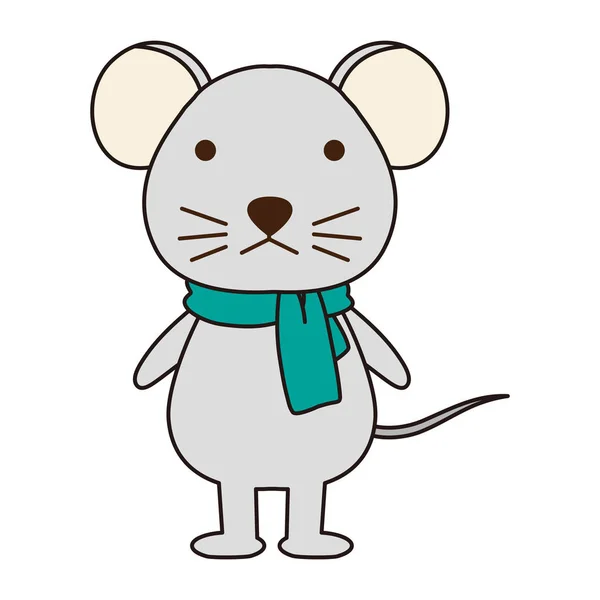 Illustration d'une souris mâle mignonne . — Image vectorielle