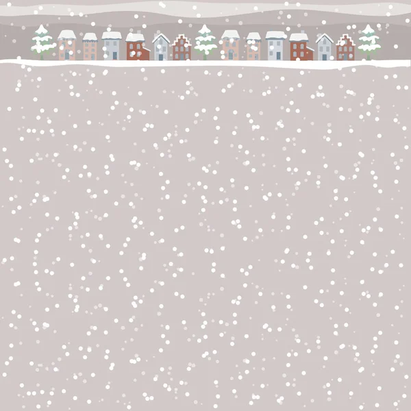 Ilustrace zimní citace s padajícím sněhem. — Stockový vektor