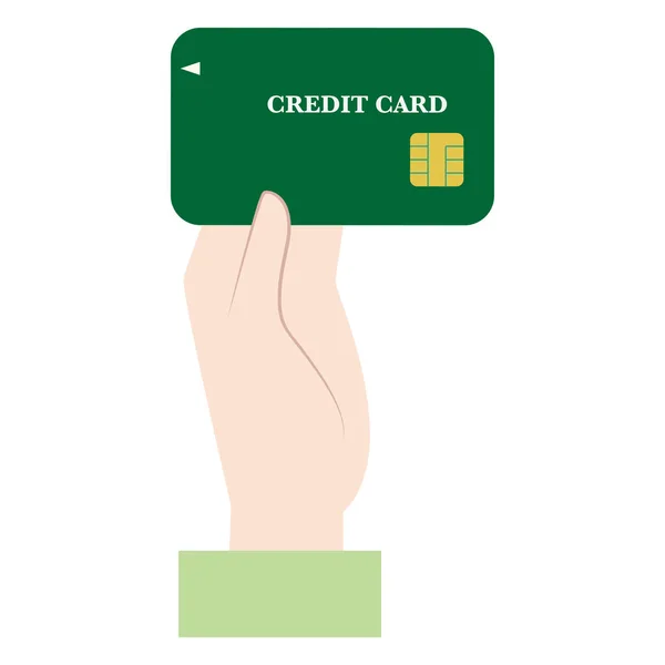 Afbeelding die een creditcard weergeeft. — Stockvector