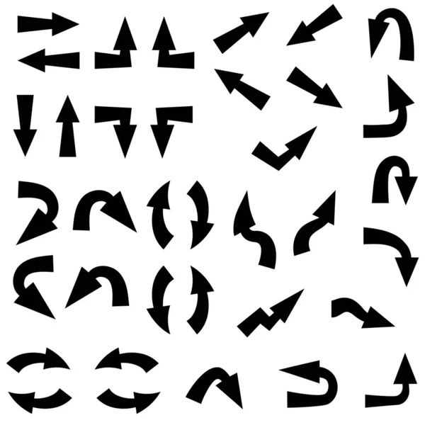 Çeşitli şekilli okların vektör çizimi