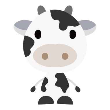 Deforme olmuş süt ineği Holstein ikonu.