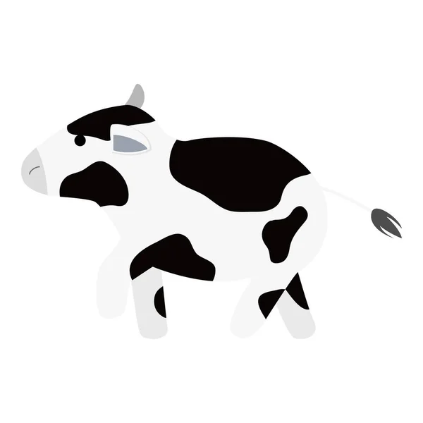 Illusztráció Egy Holstein Tehén Séta — Stock Vector
