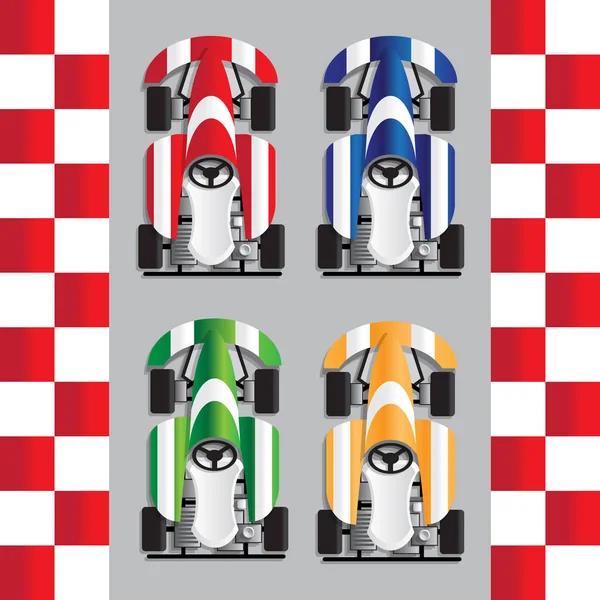 Karting Widok Góry Ilustracja Wektorowa — Wektor stockowy