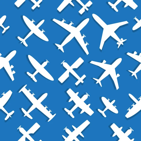 Nahtloses Muster Flugzeuge Der Luft Vektorillustration — Stockvektor