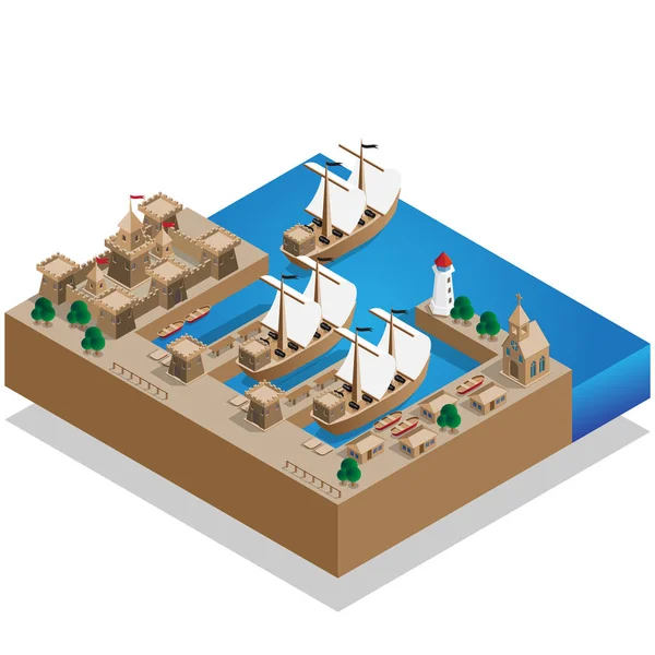 Port de pirates . — Image vectorielle
