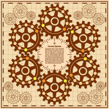 Vites bir arka plan ile tahta oyunu. App oyun kullanıcı arabirimi için vektör tasarımı.