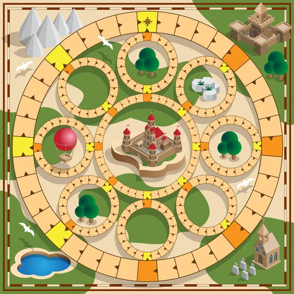 Juego Mesa Del Tema Medieval Diseño Vectorial Para Interfaz Usuario — Vector de stock