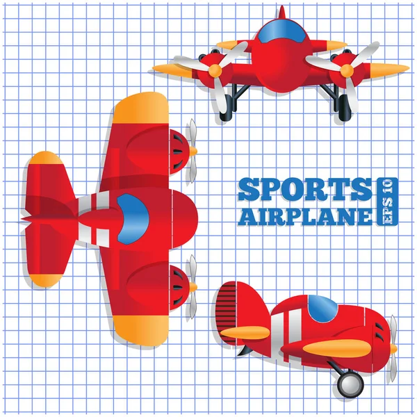 Schéma d'un aéronef de sport . — Image vectorielle