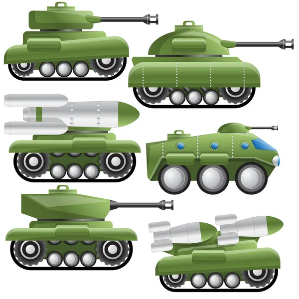 Un ensemble d'équipements militaires . — Image vectorielle