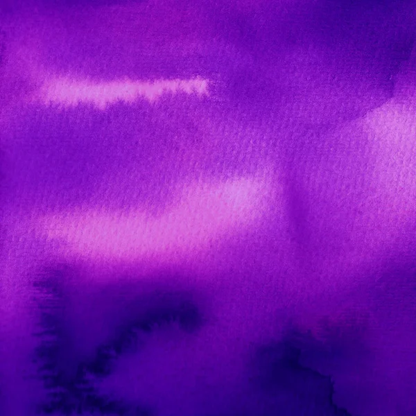 Violet, rose, bleu, violet, encre ultraviolette et texture aquarelle. Peint à la main sur papier aquarelle — Photo