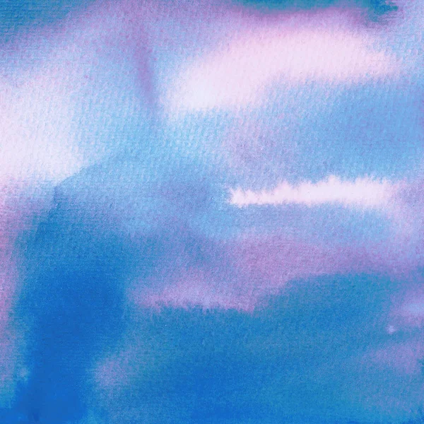 Jemné světle modré a růžové tuš a akvarel umýt texturu. Ručně malované na akvarel papír — Stock fotografie