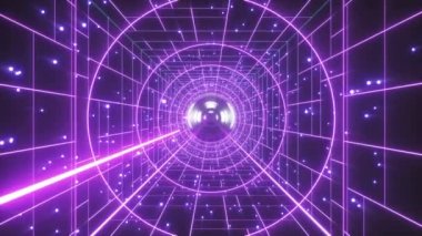 Soyut Retro poligonal lazer tünel uçuş arka plan