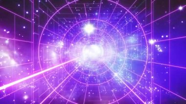 Soyut Retro poligonal lazer tünel uçuş arka plan