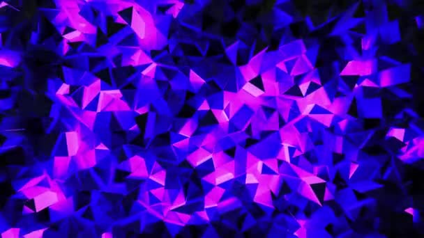 Abstrakte Blaue Beleuchtung Geometrische Dreieckige Schleife Hintergrund Animation — Stockvideo