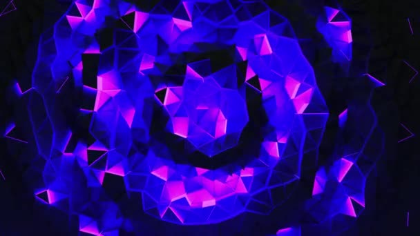 Fondo de lazo geométrico triangular brillante abstracto — Vídeo de stock