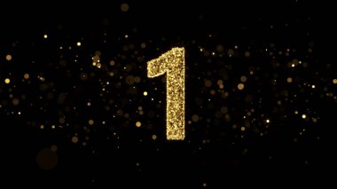 Lüks Altın Parıltı Numara 1 - 3D Parıldayan Parıltı