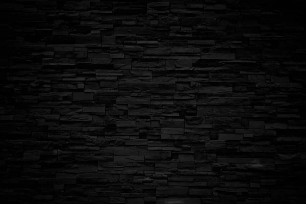 Black Brick Wall Texture - Schwarzer abstrakter Hintergrund - Dunkler Hintergrund — Stockfoto