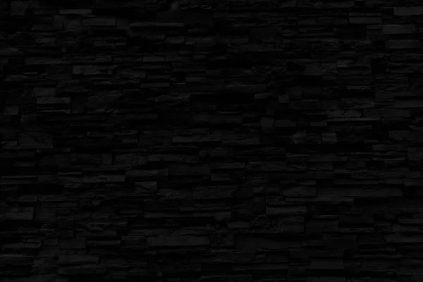Textura de parede de tijolo preto - fundo abstrato preto - fundo escuro — Fotografia de Stock