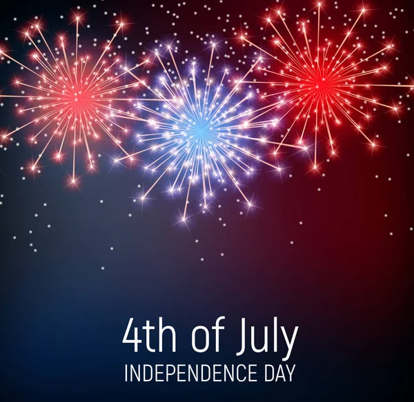4 de Julho, Dia da Independência dos Estados Unidos. Feliz aniversário América. Ilustração vetorial — Vetor de Stock