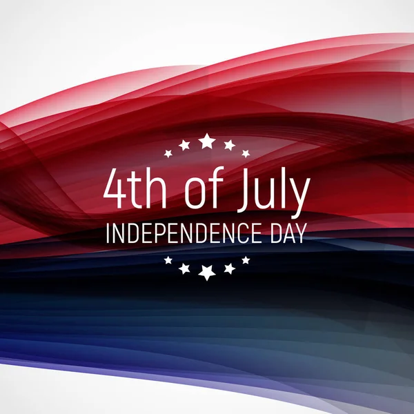 Negyedik a július, az Egyesült Államok a függetlenség napja. Boldog születésnapot Amerika. Vektoros illusztráció — Stock Vector