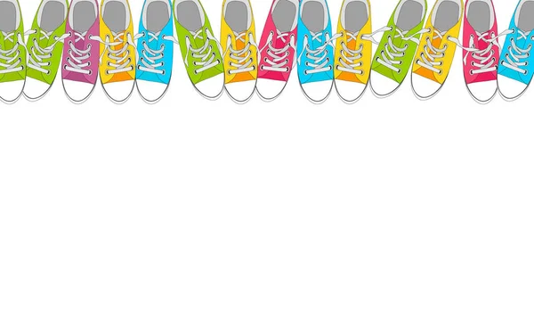 ポップアート スタイル ベクトル図の色の背景上の靴のペア — ストックベクタ